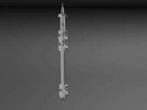 hache low poly Modèle 3D