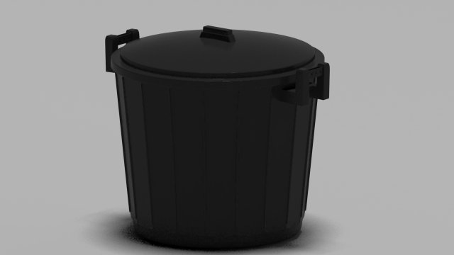 plastic trash can 3D Модель .c4d .max .obj .3ds .fbx .stl .blend 