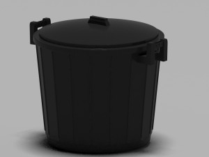 plastic trash can 3D-Modell