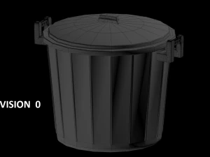 пластиковый мусорный бак 3D Модель