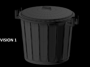 plastic trash can 3D Модель
