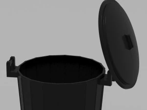 пластиковый мусорный бак 3D Модель