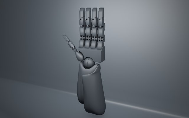 hand metal gear solid 3D Model .c4d .max .obj .3ds .fbx .stl .blend 