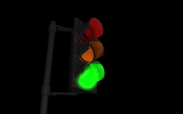 traffic light 3D Model .c4d .max .obj .3ds .fbx .stl .blend 