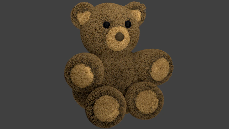ours en peluche Modèle 3D .c4d .max .obj .3ds .fbx .stl .blend