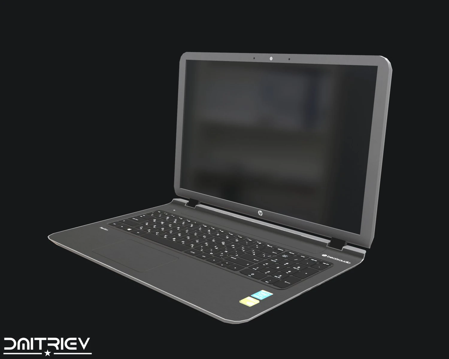 laptop hp low poly 3D Model .c4d .max .obj .3ds .fbx .stl .blend 