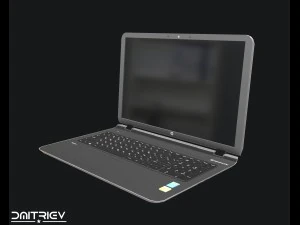 Laptop HP Low Poly 3D Modell