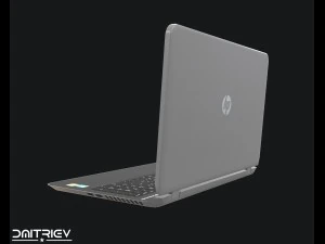 laptop hp low poly 3D Model