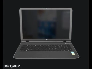 laptop hp low poly 3D Model