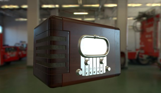 vintage radio 3D 模型 .c4d .max .obj .3ds .fbx .stl .blend 