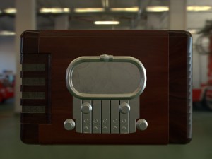 vintage radio 3D 模型