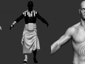 male character barbarian Model 3D