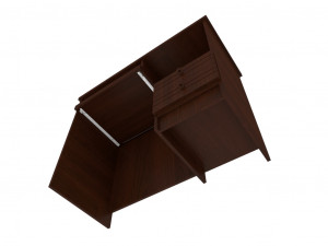 wooden desk 3Dモデル