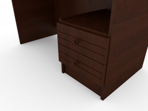 wooden desk 3Dモデル