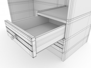wooden desk 3Dモデル