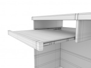 wooden desk 3Dモデル