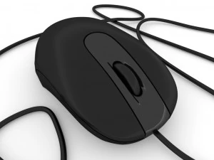 computer wired mouse - microsoft 3D Model