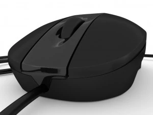 computer wired mouse - microsoft 3D Model