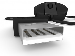 computer wired mouse - microsoft 3D 模型