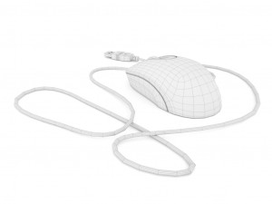 computer wired mouse - microsoft 3D 模型