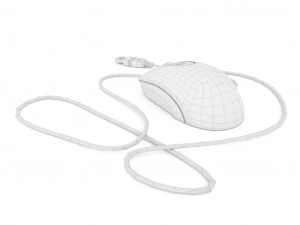 computer wired mouse - microsoft 3D Model