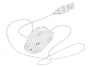 computer wired mouse - microsoft 3D 模型