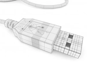 computer wired mouse - microsoft 3D Model