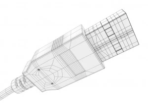 computer wired mouse - microsoft 3D Model