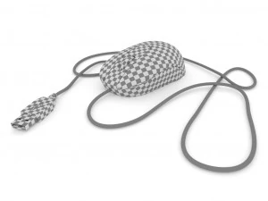 computer wired mouse - microsoft 3D Model