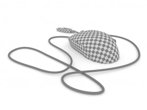computer wired mouse - microsoft 3D Model