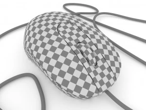 computer wired mouse - microsoft 3D Model