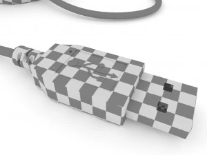 computer wired mouse - microsoft 3D Model