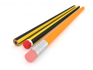 graphite pencils 3D 模型