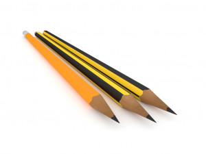 graphite pencils 3D 模型