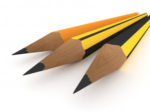 graphite pencils 3D 模型