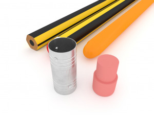 graphite pencils 3D 模型