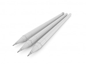 graphite pencils 3D 模型