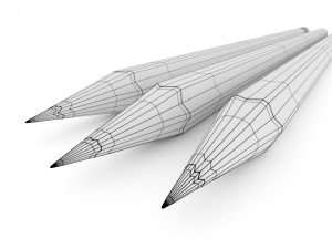 graphite pencils 3D 模型