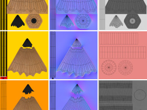 graphite pencils 3D 模型