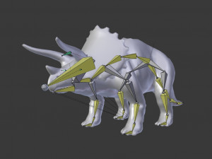 triceratops rigged 3D Model
