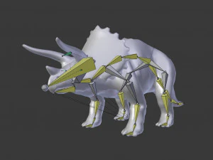 triceratops rigged 3D Model