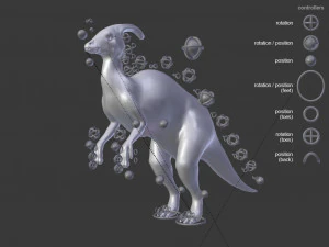 parasaurolophus rigged 3D Model
