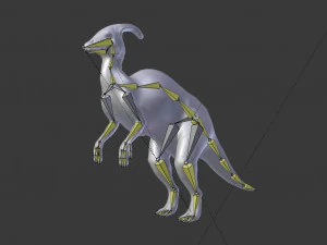 parasaurolophus rigged 3D Model