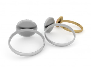 stone rings Modèle 3D