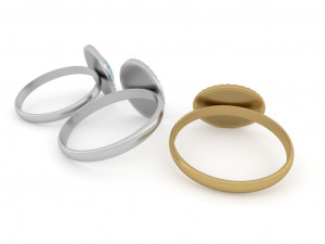 stone rings Modèle 3D