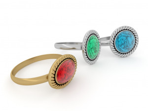 stone rings Modèle 3D