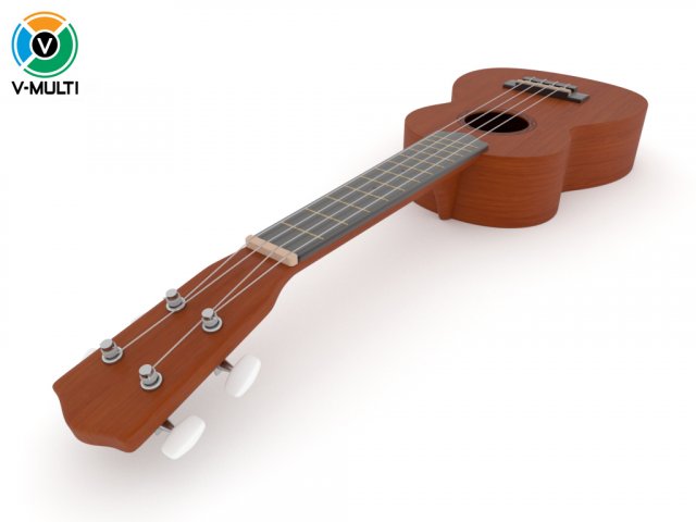 ukulele 3D Модель .c4d .max .obj .3ds .fbx .stl .blend 