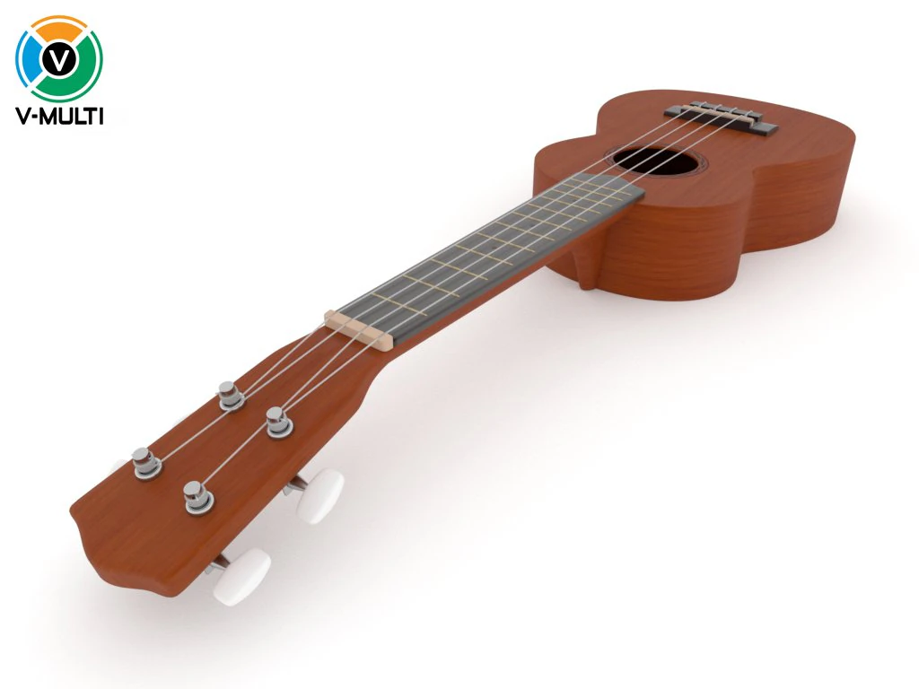 ukulele 3D Model .c4d .max .obj .3ds .fbx .stl .blend 