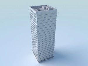 low poly building 1 Modello 3D