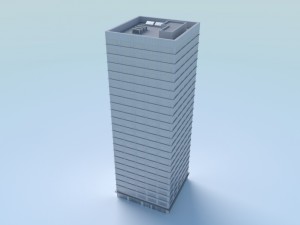 low poly building 1 Modello 3D